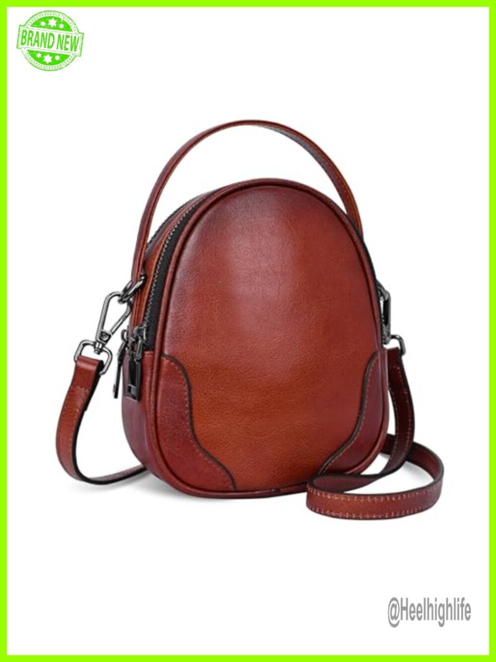 Genuine Leather Crossbody Bag Small RFID Shoulder Purse Mini Satchel